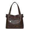 Women's PU Tote Bag Vintage Large Capacity Underarm Shoulder Bag Handbag