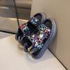 Girl Beach Sandals Summer New Kids Causal Sequins Princess Thick Bottom Sandals Fashion Open-toe Children Non-slip Beach Sandals