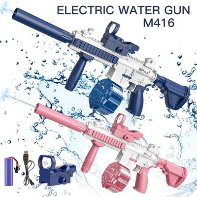 M416 Electric Large Capacity Water Gun Fully Automatic Shooting Toy Beach Outdoor Entertainment Children and Adult Gifts