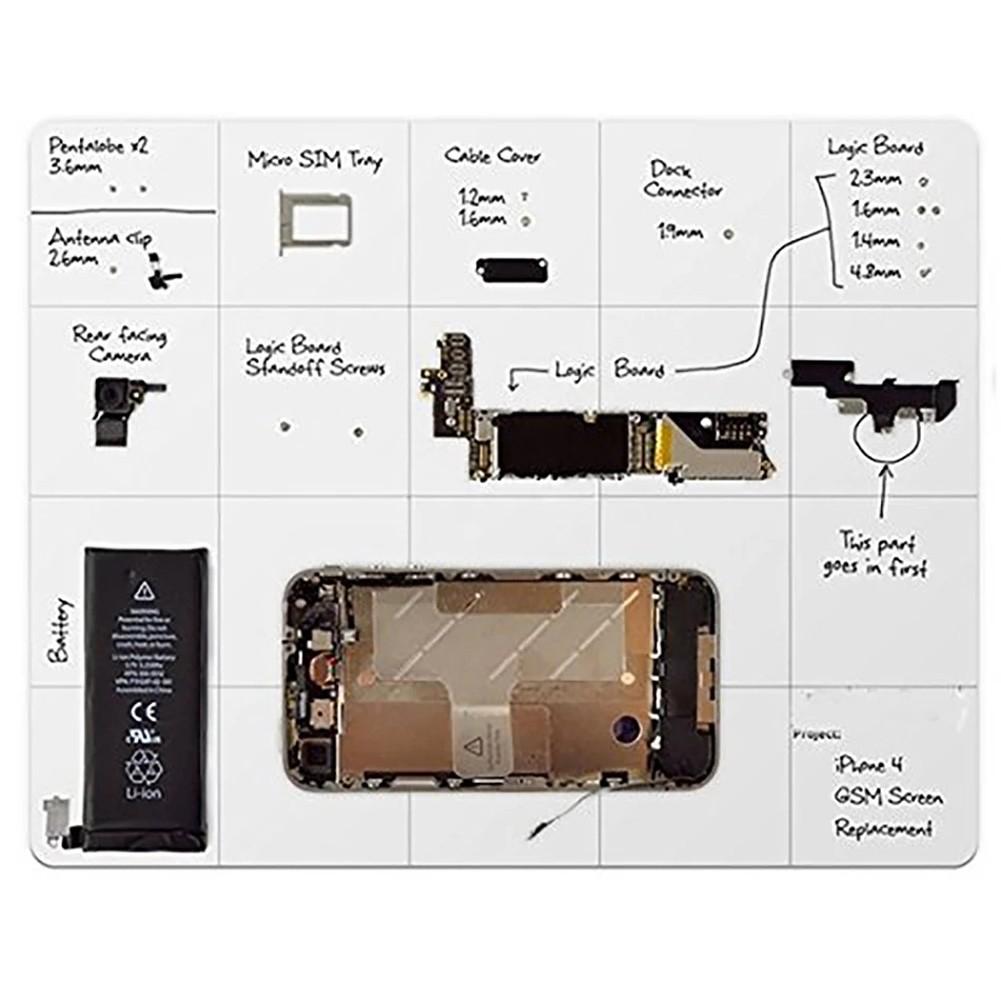 Reparatur-Magnetmatte 300x250mm Magnetische Schraubenmatte für Telefon, Tablet, Computer