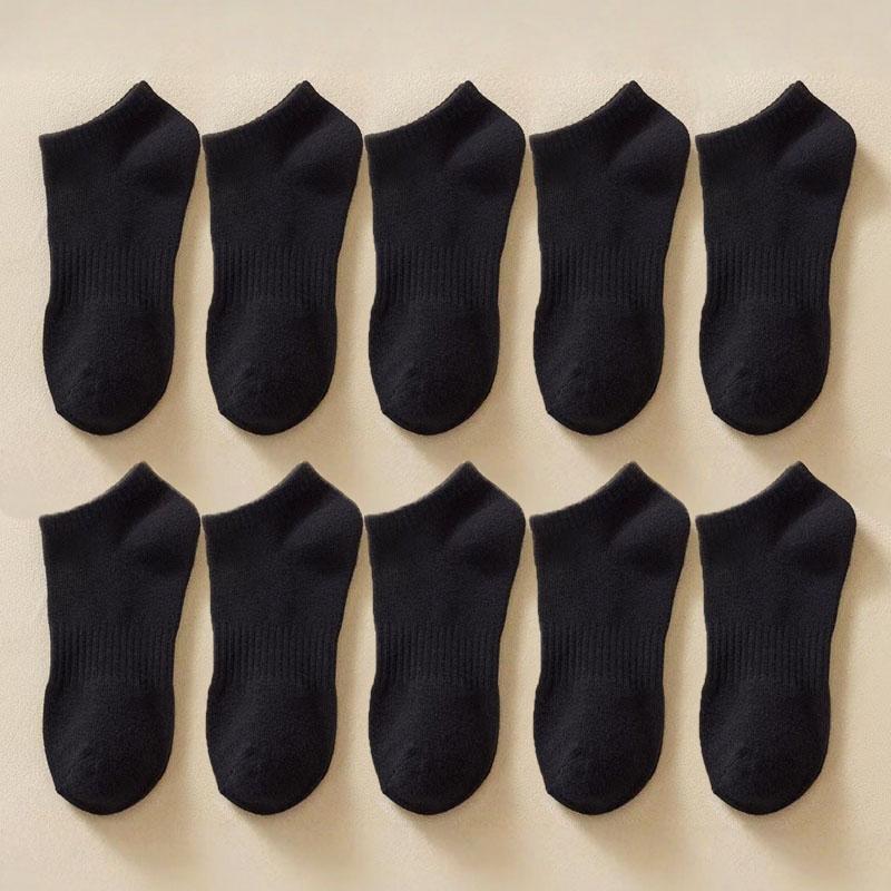 Women's Socks Soft Cotton Breathable Ankle Short Socks Spring Summer Solid Color White Black Anti-slip Boat Sock For Men
