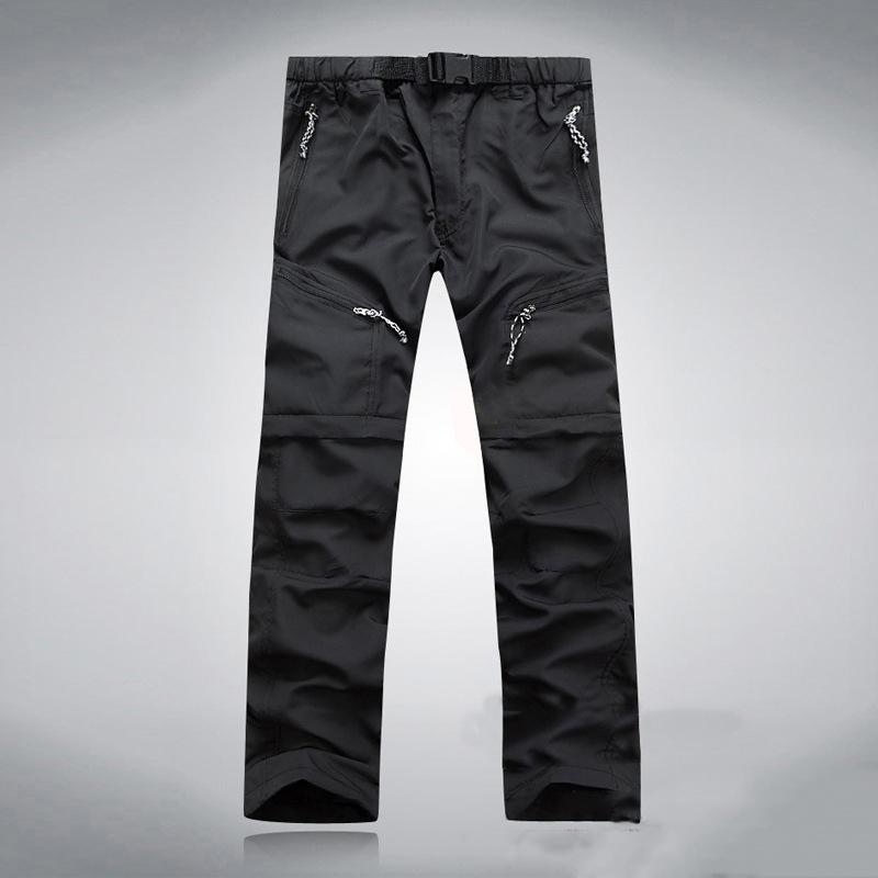 

Летние брюки мужские и женские брюки-карго водонепроницаемые рабочие брюки для кемпинга съемные эластичные шорты S чёрный