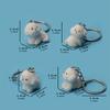 WTEMPO Cute Soft White Flocking Puppy Keychain Plush Dog Hanging Ornament Ideal for Mobile Phones Cars Home Decor Perfect Gift for Dog Lovers