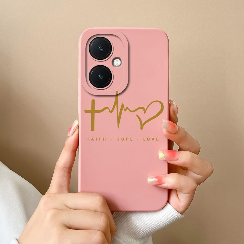 Case For Vivo Y36 Y27 Y78+ V29 Lite Y17S X90 Pro Pretty Heart Protective Phone Cover Camera Protection Soft Silicone Housing For Vivo Bumper Case