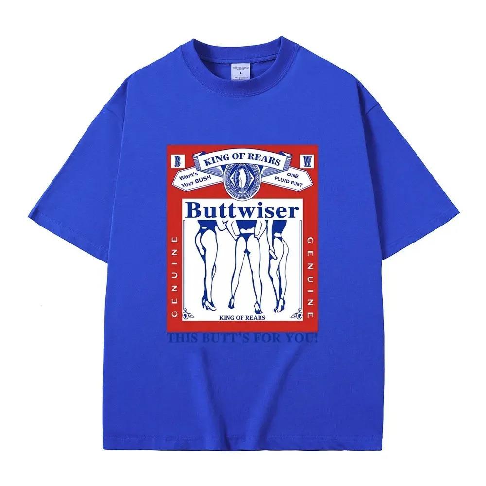 Bizarre Humor Beer Packaging Fun Trend T Absurd Pattern Pure Cotton Material Trendy Green Nonsensical Personalized Street Wear