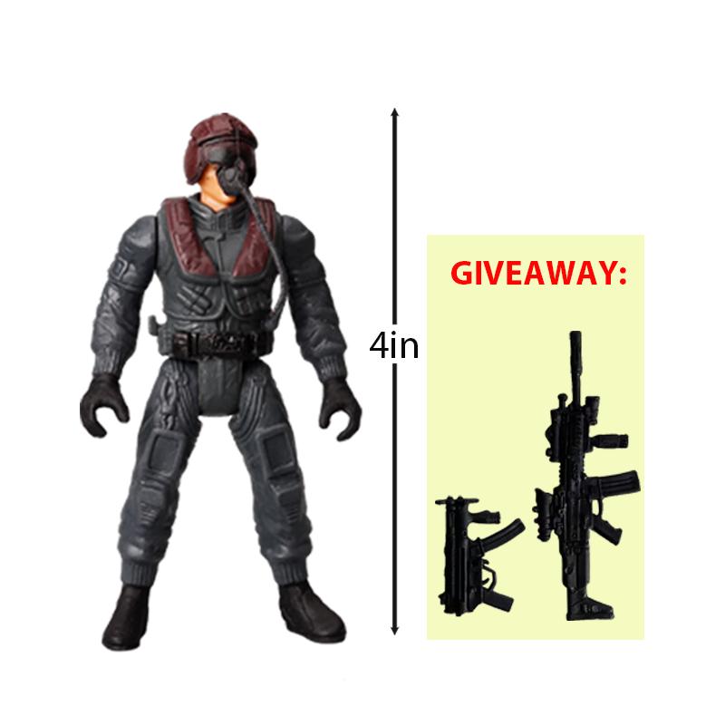 10cm Warrior Elite Force Army Police Military Snow Navy Soldier Action Figure Toy Terrorist SWAT Team Figuras for Children Gift