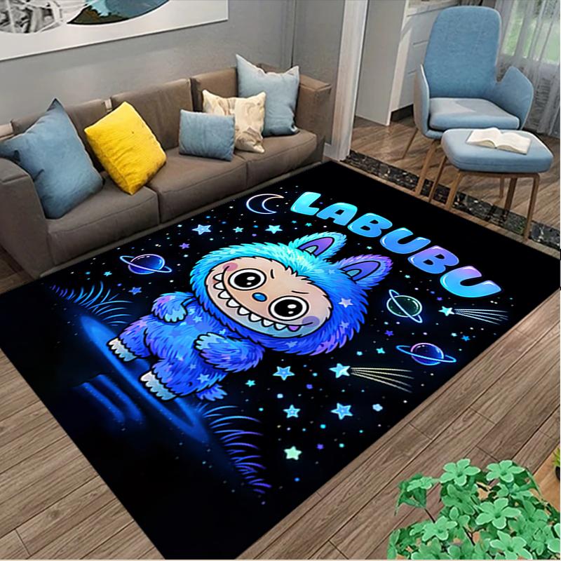 1pc LABUBU Rug, Digital Printed Home Chair Sofa Mat, Durable Office Area Carpet, Beautiful Festival Decorations