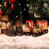 Charming Christmas Eve Music Box Gift Water-filled Christmas Train Ornaments with Led Lights Christmas Decorations CrystalBall