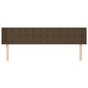 VidaXL Tête de lit avec oreilles Marron Foncé 163x16x78-88 cm Tissu3119211
