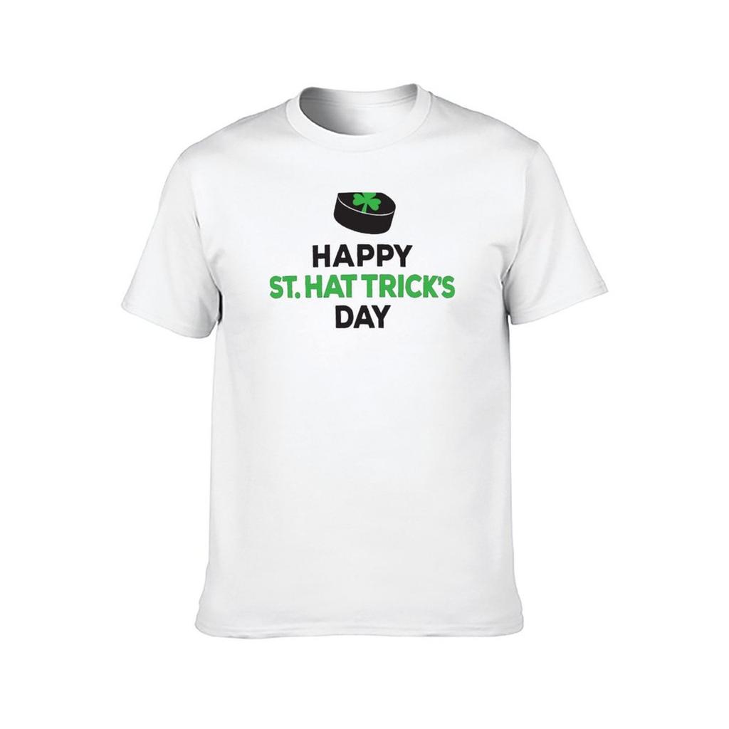 Hockey Hat Trick St Pats Day TShirt man t shirt cotton t shirt man casual TShirt