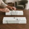 2 Player Mahjong Supplies 1/2/4Pcs Folding Double Rack, Tile Holder Plastic Racks for Up to 1.5 Inches Tiles, Portable Game Accessory