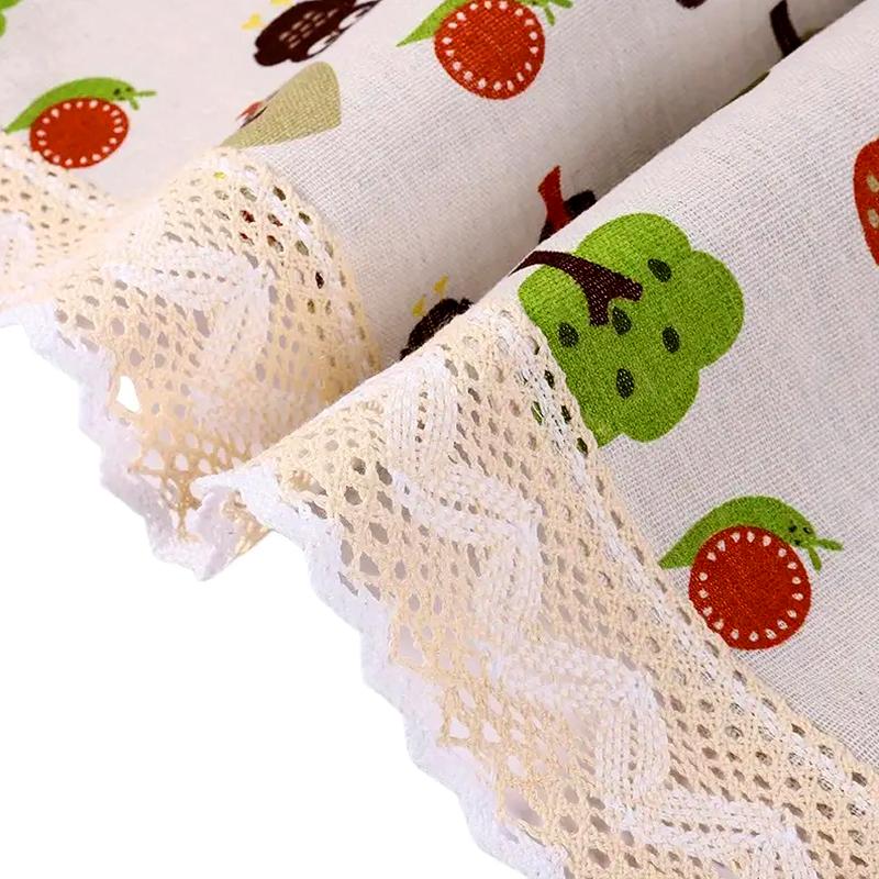 1PC Microwave Oven Machine Washable Cloth Cover Multi-purpose Cotton Linen 100*35cm Grease Proof Cover Kitchen Decor Dust Cover