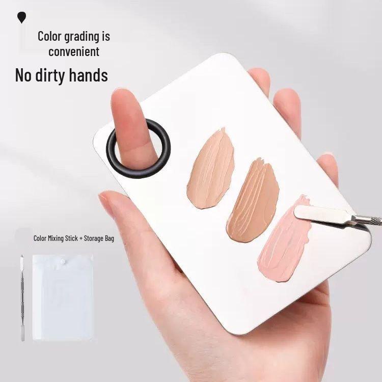 Stainless Steel Makeup Mixing Palette for Foundation and Lipstick