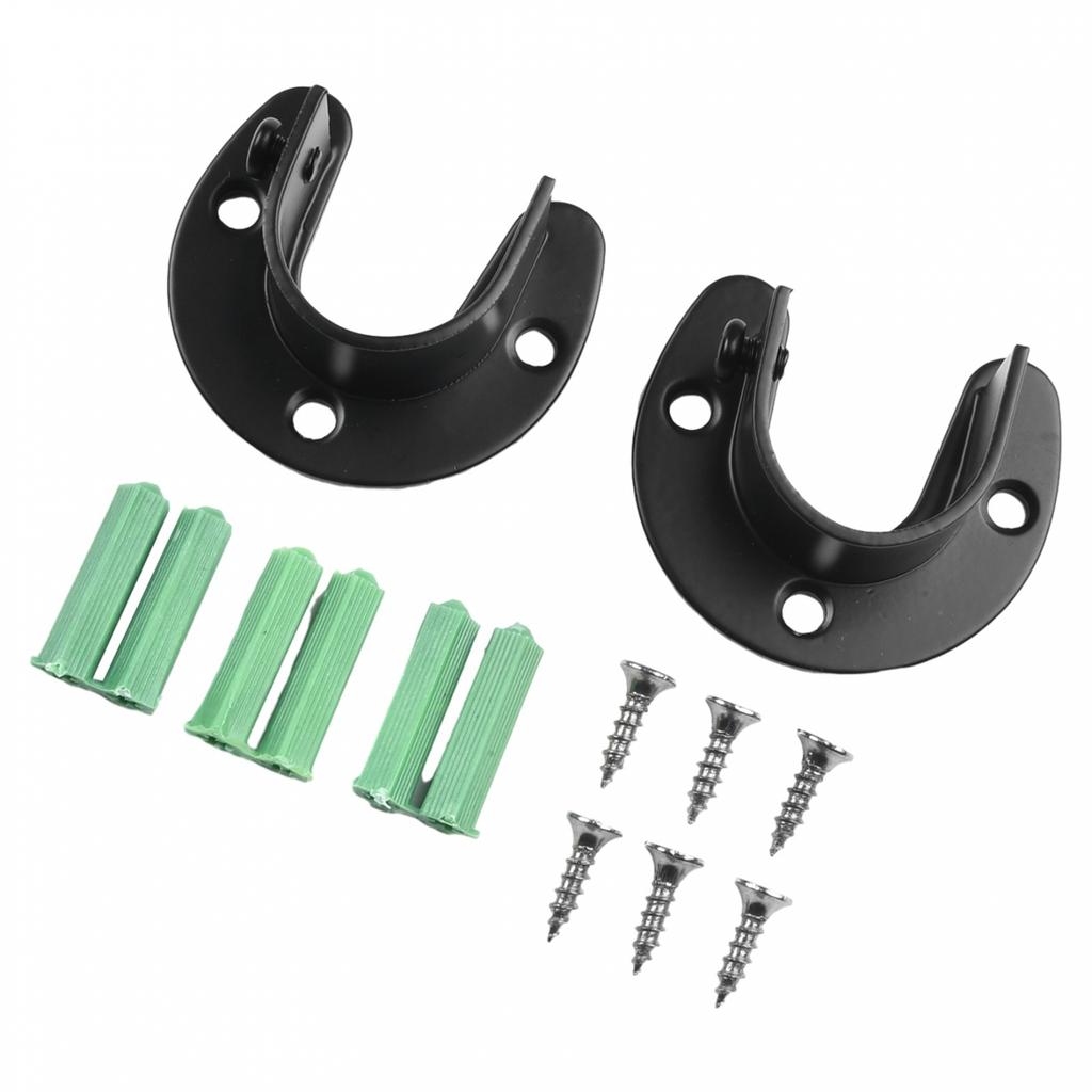 Lever Closet Bracket Hanger Set Stainless Steel Pole
