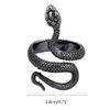 Punk Snake Ring for Men Women Exaggerated Antique Silver Color Fashion Personality Stereoscopic Opening Adjustable Ring