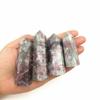 Beautifully Authentic Pink Tourmaline Tower Quartz Crystal Point Wand For Reiki Healing