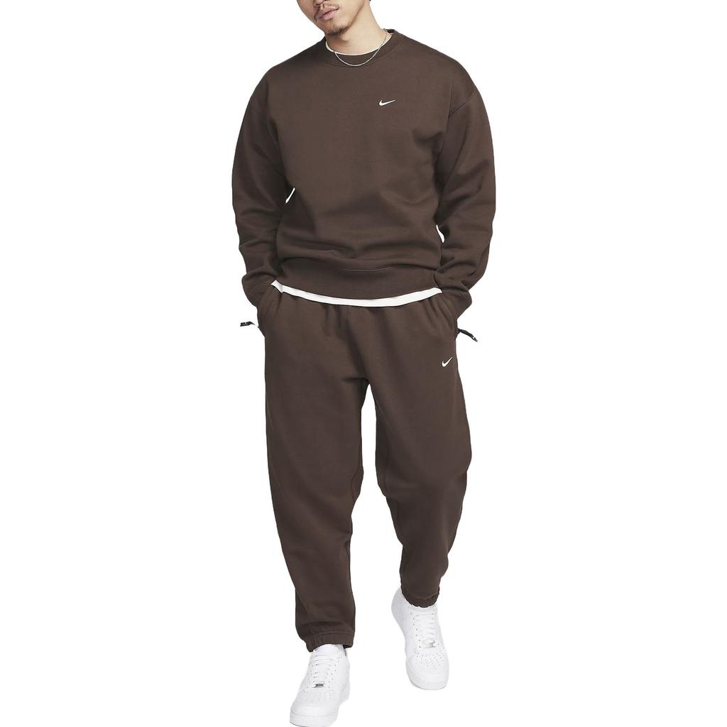New Nike Solo Swoosh Men's Fleece Pants Brown DX1365-237