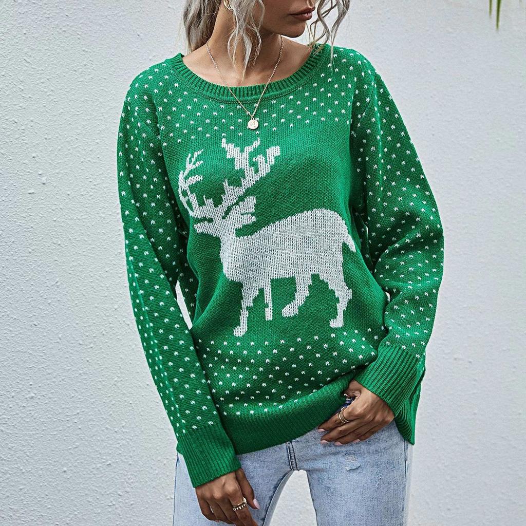 Women's  And Winter Pullover Christmas Deer Sweater