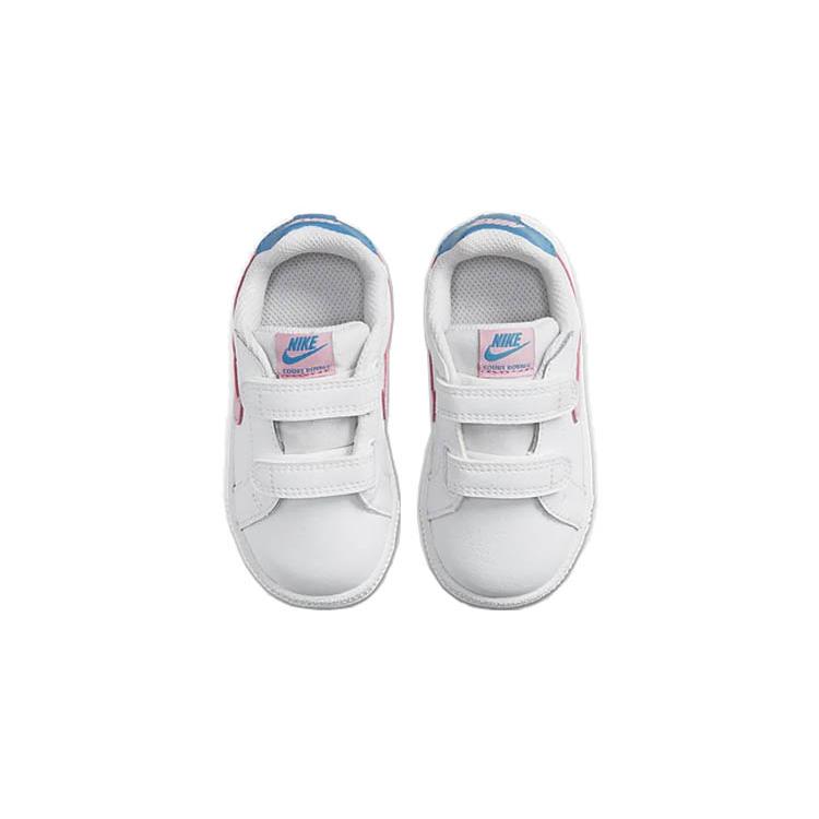 Nike Hook and Loop Low Top Skateboard Shoes White Blue Pink Infant And Toddler 833537-110