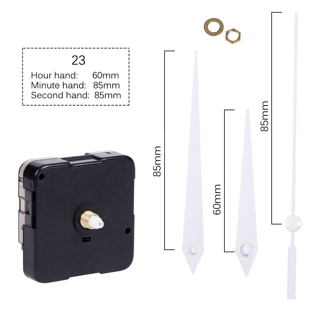 Quartz Clock Movement With Hand Mechanism Clock Repair Replacement Shaft Length 12mm (9/20 Inch) Thread Length 5mm(1/5 Inch)