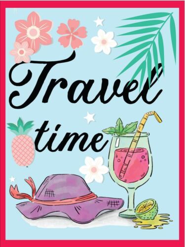 

Metal plaque vintage retro style Travel Time Classic tin door signAluminum 20x30cm（7.8x11.8inch）
