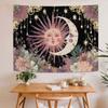 2D Floral Celestial Tapestry Witchy Themed Party Photoshoot Studio Banner