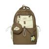 Girls Nylon School Backpack Waterproof Soft Sweet Style For Campus Use