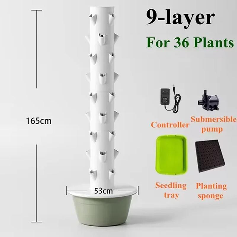 Hydroponic Growing System Indoor Outdoor Home Grow Herb Vertical Garden Tower Vegetable Planter Pot Kit DIY
