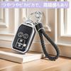 HOYZE New Spacia Key Case for Cute Car Smart Key Case with Keychain and Key Jimny, Shell, Scratch-Resistant (Silver Black)