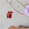 Acrylic Playful Cow Car Pendant For Eyecatching Vehicle Interior Accessories