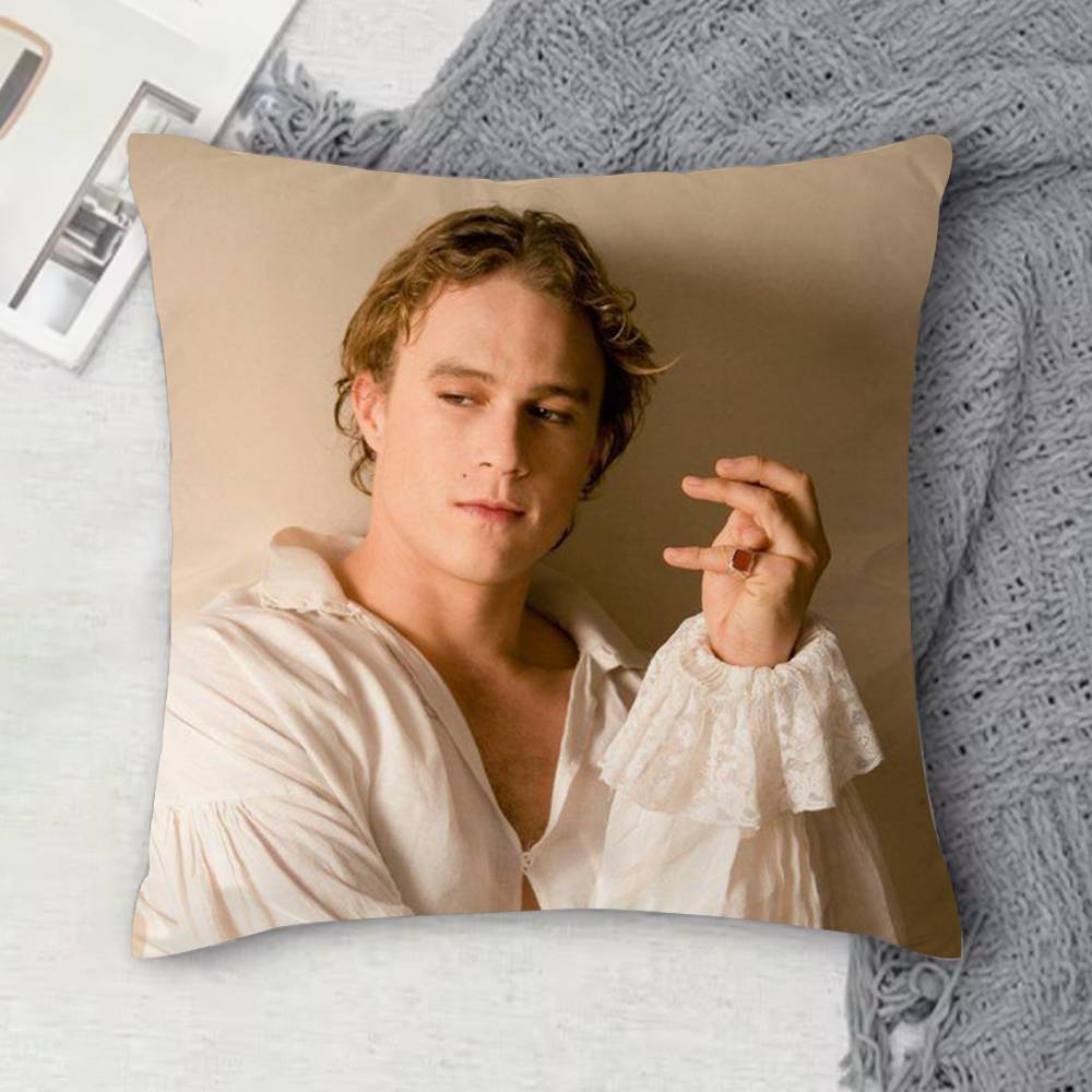 H-Heath Ledger Double-Sided Printed Square Decorative Cushion Cover For Sofa Living Room Home Decor