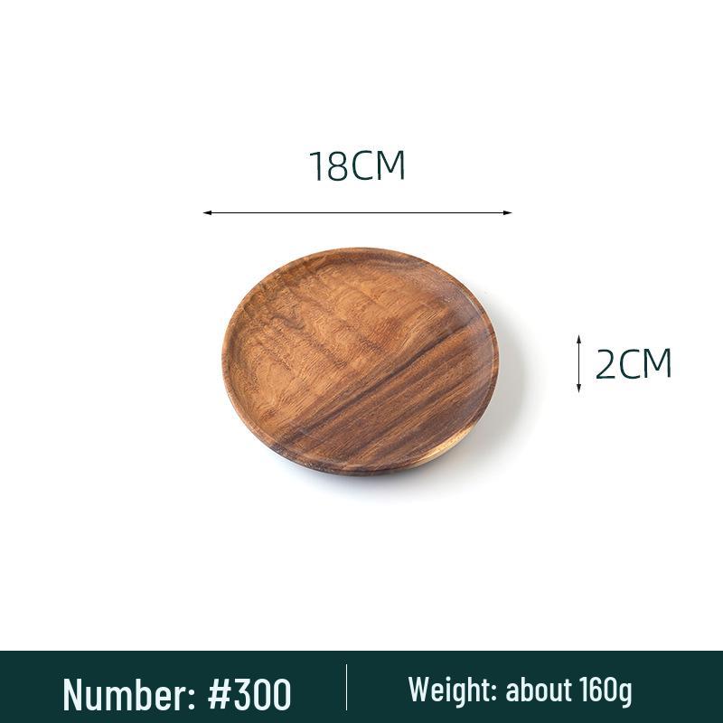 Acacia Wood Round Fruit & Snack Plate