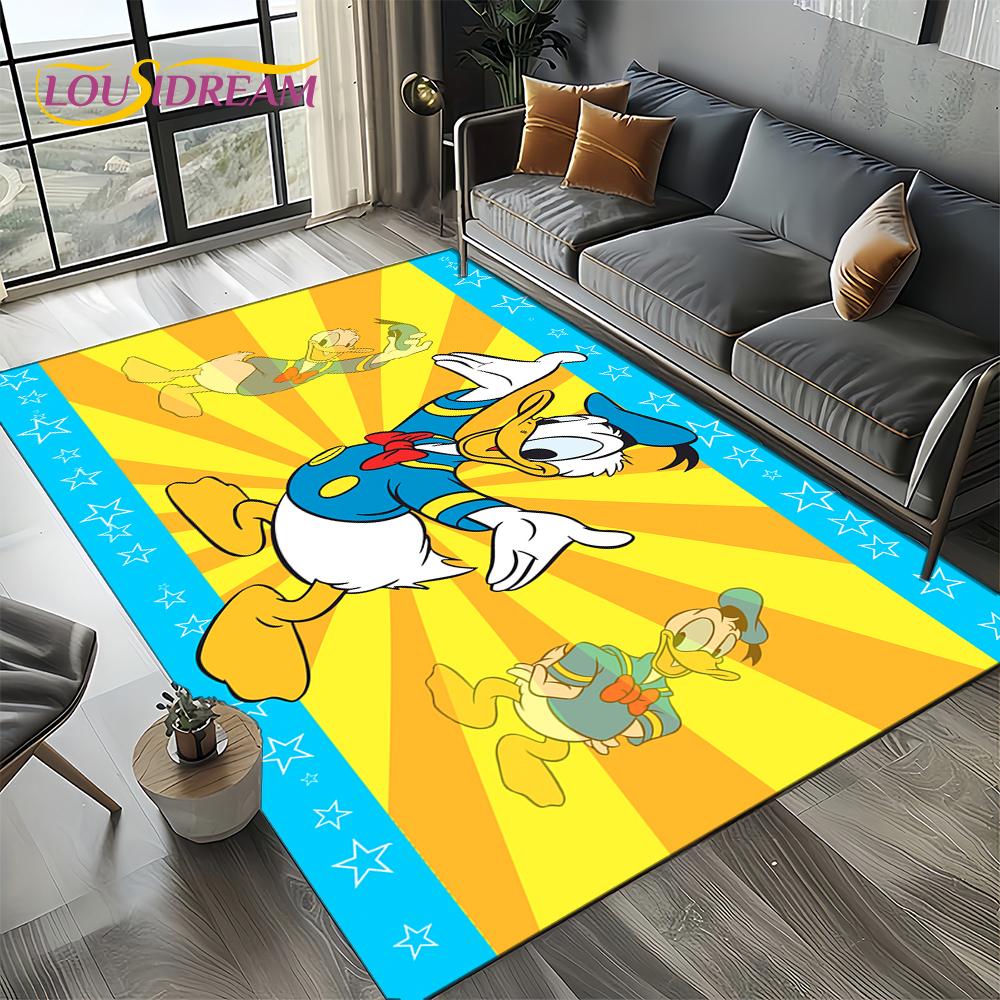 Mickey Minnie Mouse Donald Duck Cartoon Carpet Rug for Bedroom Living Room Home Sofa Decoration,kids Large Decor Floor Mat Gift