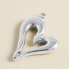 6pcs High Quality Assorted Stainless Steel Heart Charms For Jewelry Making Bracelets Keychain Pendant DIY Women Men Pendant Bulk