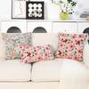 2pc Farmhouse Embroidery Throw Pillow Cover Ethnic Jacquard Cotton Linen for Sofa Couch Rustic Decorative Pillowcase Case