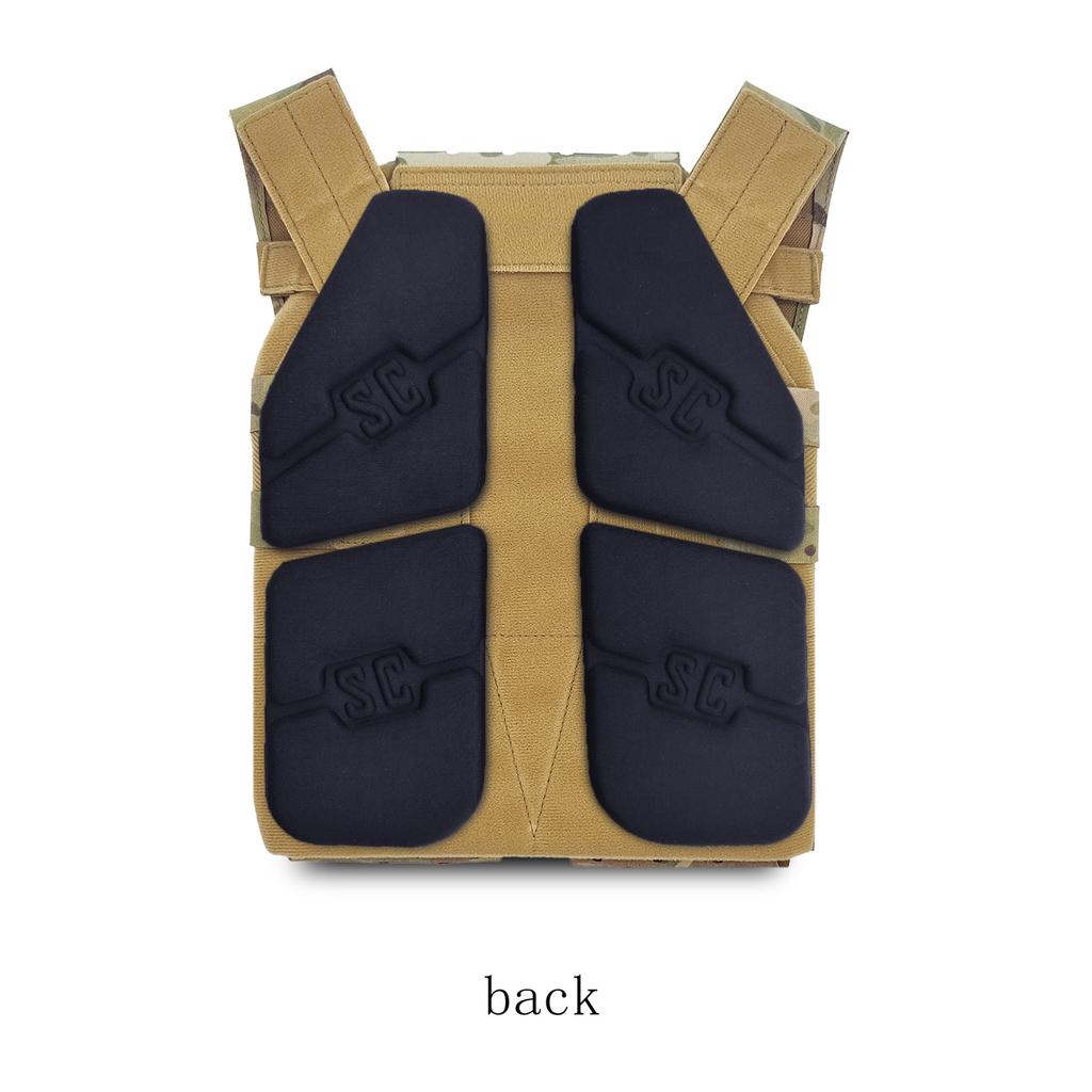 BEPAN Tactical Vest Padding - Shock-absorbing Breathable Cushioning Pad Anti-friction Gap Sweat-absorbing Front And Back Padding (8-pi