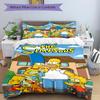 3Pcs Simpson Family Portrait Bedding Set Soft Fabric Duvet Cover Pillowcases Home Christmas Xmas Halloween Gift 1 Duvet Cover 2 Pillowcase L1173