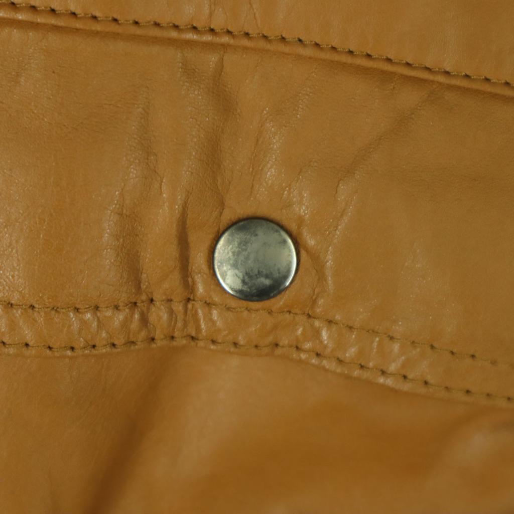 Langarm Füllung in Baumwoll-Lederjacke M Braun Herren Gebraucht