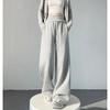 Hot Sale Women Classic High Waist Trousers Girls Loose Fit Wide Leg Casual Pants Female Chic Korean Home Daily Sweatpants