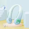 Cartoon Kids Neck Fan Bladeless Neck Fan for Kid Animal 1200mAh Portable Rechargeable Cooling Fan for Girls 3 Speeds Lightweight