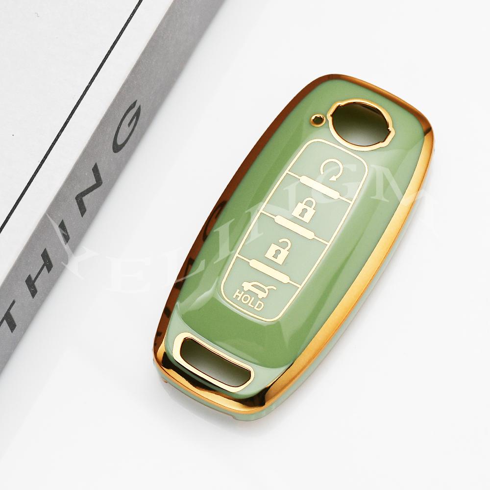 4 Button Car Key Cover Case Shell Fob For Nissan Teana X-Trail T33 Altima Qashqai J12 Juke Kicks Ariya  Keychain Accessories