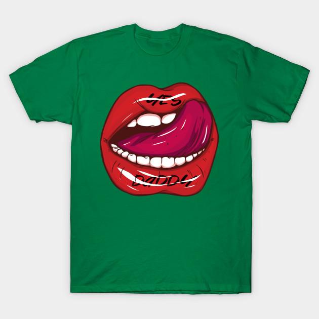 

Unisex Fashion TShirt Yes Daddy Sexy Lips Print TShirt Plus Size XS-6XL T-Shirt 100%Cotton Tops O Neck Short Sleeve Tees M зелений