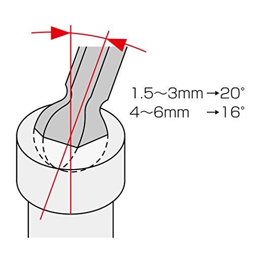 HOZAN W-110 Ball Point Wrench Set, 7-Piece Set, Long Type Hex Keys, Allen Keys, Flat Sizes 1.5/2/2.5/3/4/5/6mm