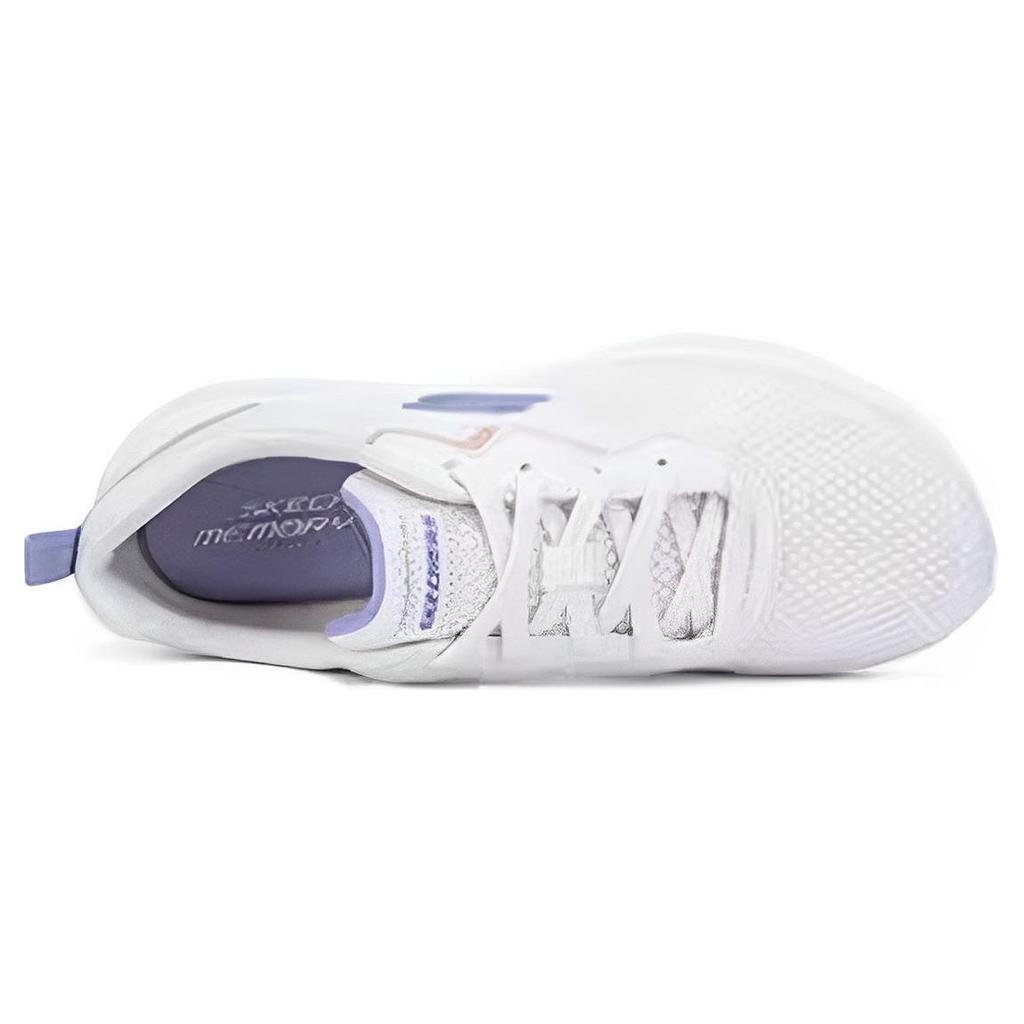 Skechers Dynamight 2.0 Round Toe Lace-Up Cushioning Breathable Low-Top Running Shoes Women Sneaker White 149692-OFWT
