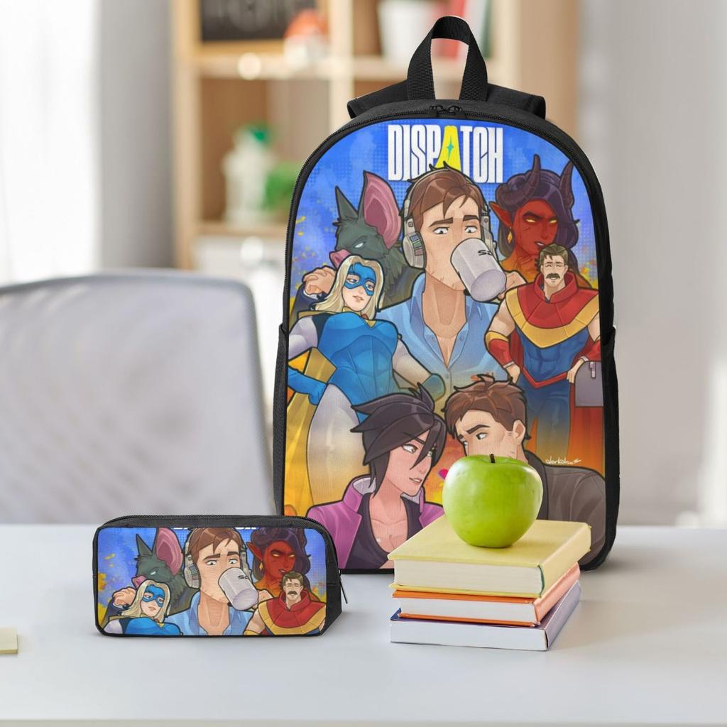 3Pcs Dispatch Game Invisigal Robert Robertson Backpack Set for Girls Boys Pencil Boxes Bookbag Sets with Lunch Box