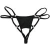 Bikini Shorts E6000 Brightly Colored Stretch Open Split Strappy Sexy La Pomme Made In Black [La Pomme] Fabric, Fabric, Crotch, Crotch, Shorts,