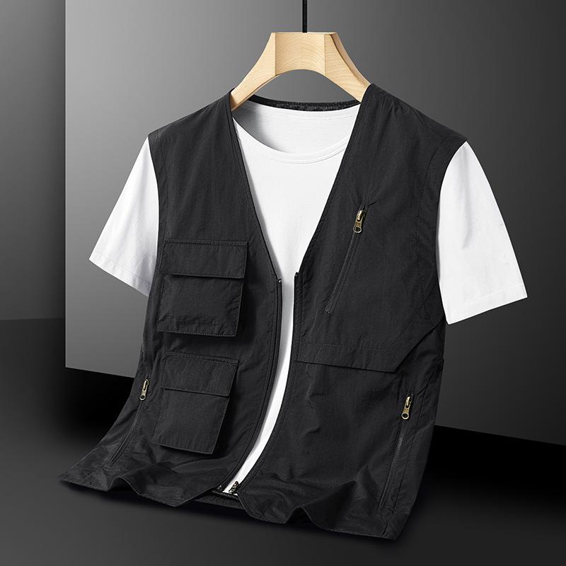 Spring and Autumn Multi-bag Men's Middle-aged and Elderly Outdoor Leisure Big Vest Tooling Vest Vest Vest Vest