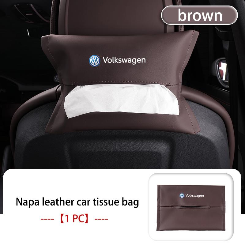 TMBCU1 Car Tissue Box Backrest Armrest Box Sun Visor Paper Bag For Volkswagen VW Scirocco Passat Polo B5 B6 B7 CC Tiguan Sharan Touran