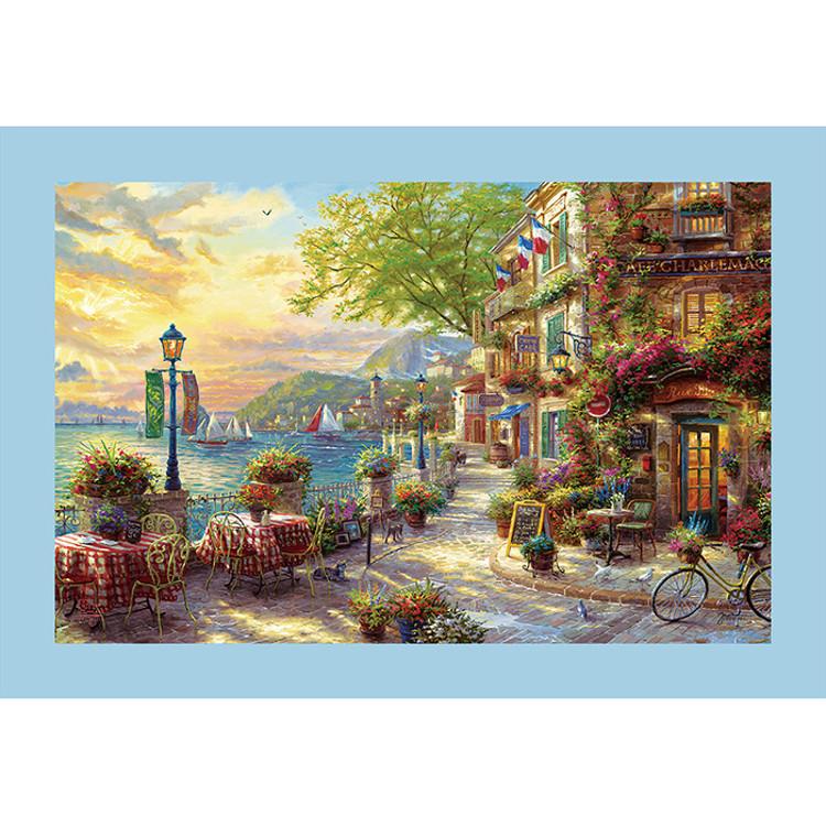 108-piece Jigsaw Puzzle - Riviera Flower Street (mini) (case Frame), Popular Korean Puzzle