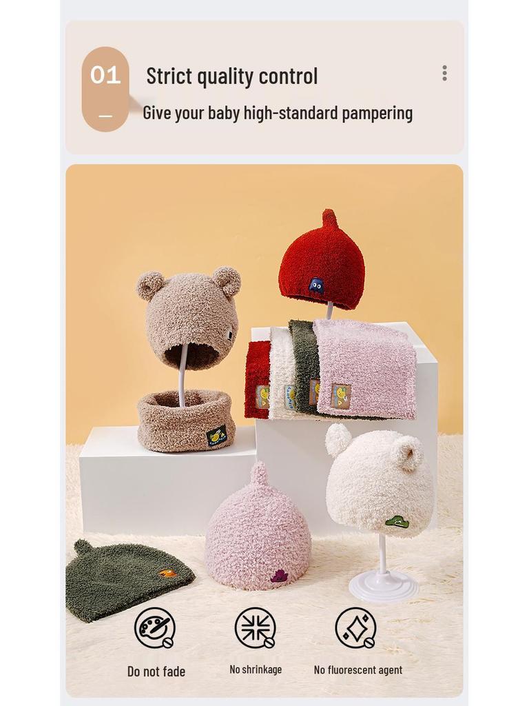 Infant Lemon Wool Hat - Cute Knitted Winter Hat for Boys and Girls, Autumn and Winter Collection